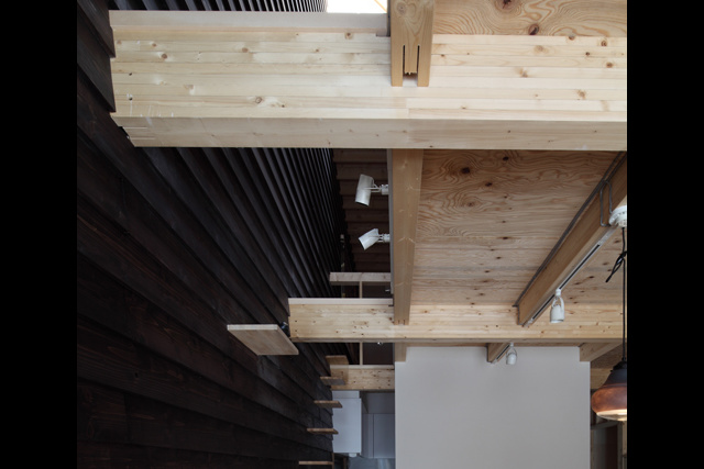 リビング吹抜部にあるねこ階段